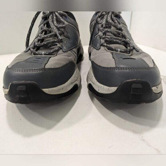 SKECHERS ARCH FIT PHANTOM Charcoal/Gray Leather hicking Trail Shoes Sneaker 11.5 - Picture 4 of 13